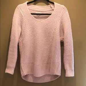 Powder pink cable knit sweater